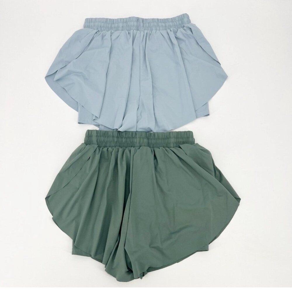 Altar'd State Revival Bundle of 2 Butterfly Athleisure Shorts Size S Green Blue